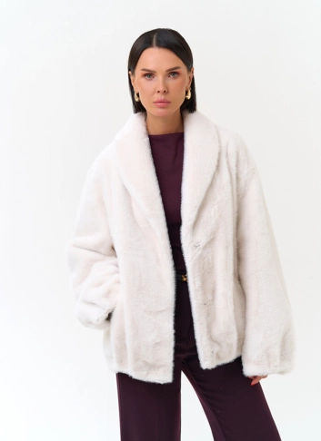 Женская шуба из эко меха фото