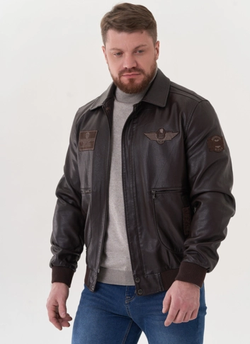 Мужская куртка из эко кожи фото