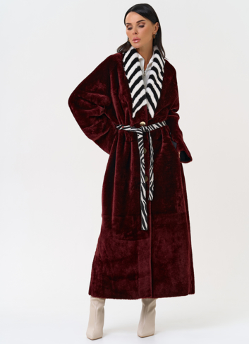 Двусторонняя женская дубленка из овчины SATINO