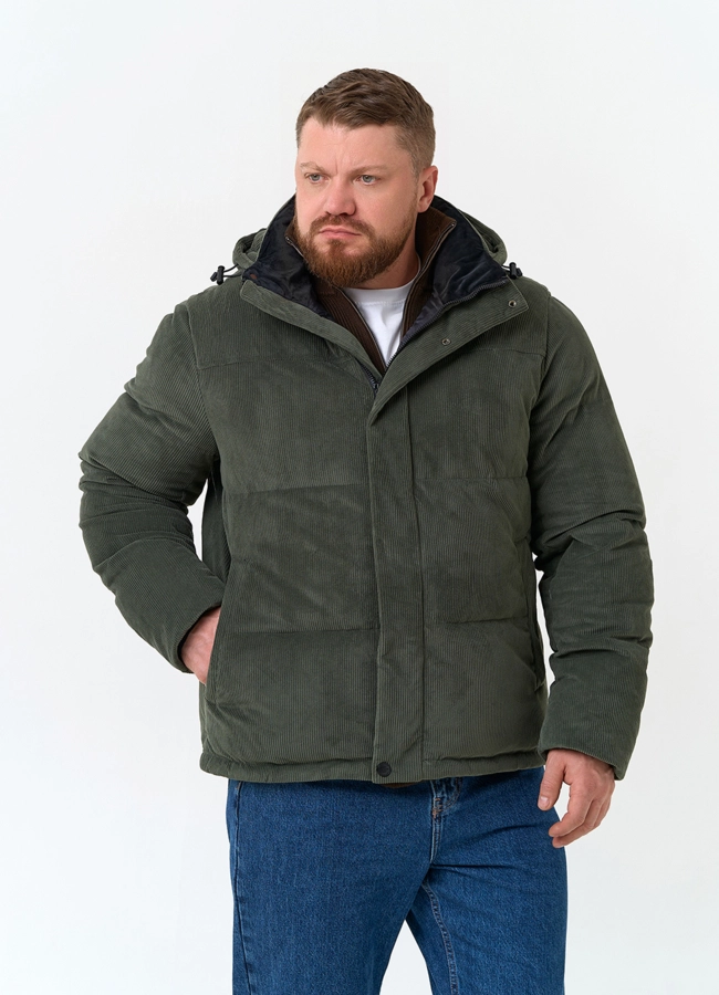 Мужской пуховик с капюшоном модель № 34062 универмаг малина фото