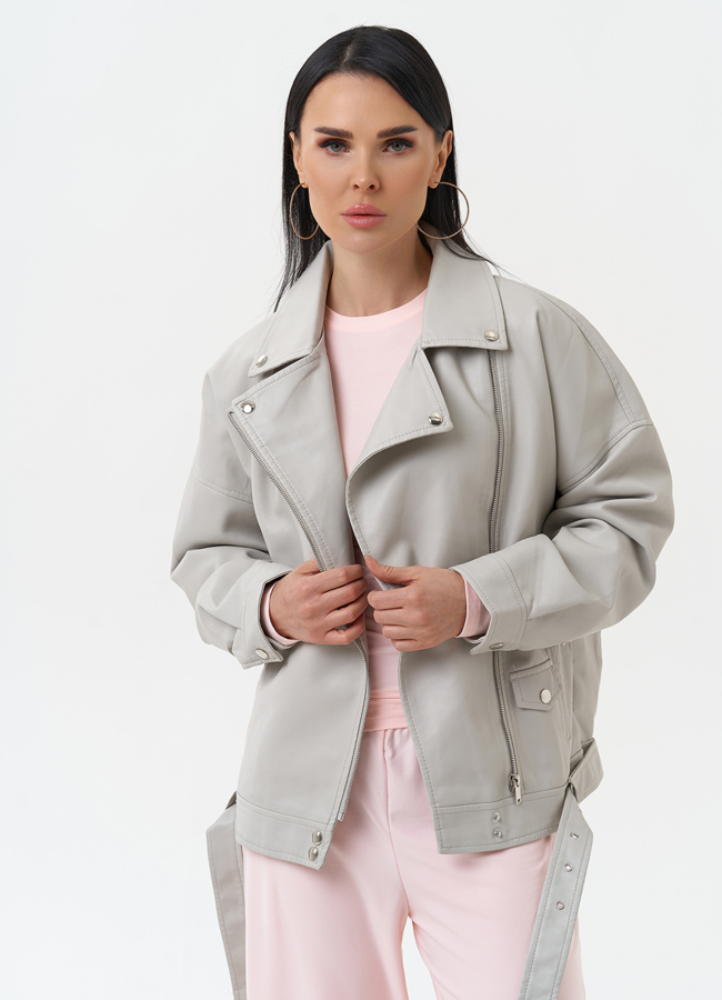 Женская куртка косуха из эко кожи модель № 30297 в рассрочку