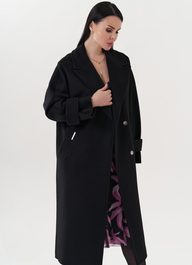 Пальто с английским воротником модель № 26722 в рассрочку