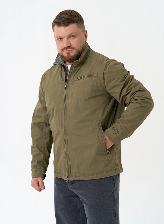 Мужская куртка ветровка с воротником стойкой