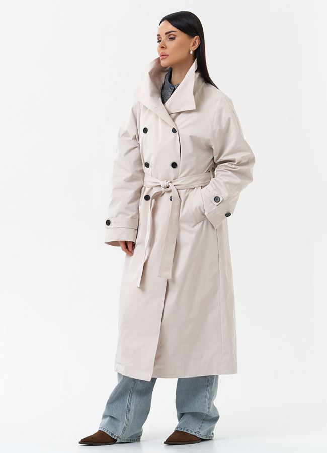 Длинный женский плащ  модель № 30268 в рассрочку